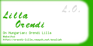 lilla orendi business card